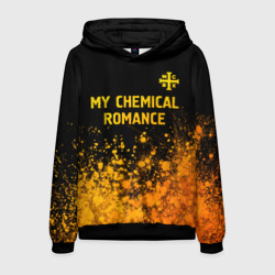 Мужская толстовка 3D My Chemical Romance - gold gradient: символ сверху