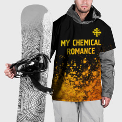 Накидка на куртку 3D My Chemical Romance - gold gradient: символ сверху