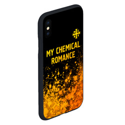 Чехол для iPhone XS Max матовый My Chemical Romance - gold gradient: символ сверху - фото 2