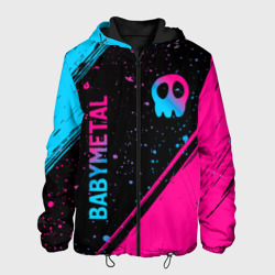 Мужская куртка 3D Babymetal - neon gradient: надпись, символ