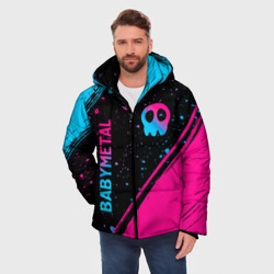 Мужская зимняя куртка 3D Babymetal - neon gradient: надпись, символ - фото 2
