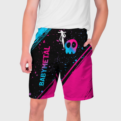 Мужские шорты 3D Babymetal - neon gradient: надпись, символ, цвет 3D печать