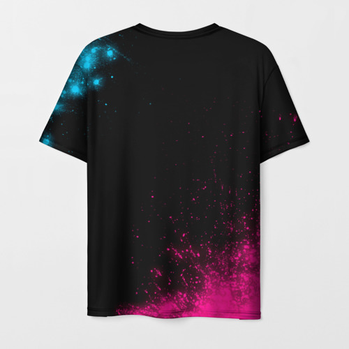Мужская футболка 3D Nickelback - neon gradient, цвет 3D печать - фото 2