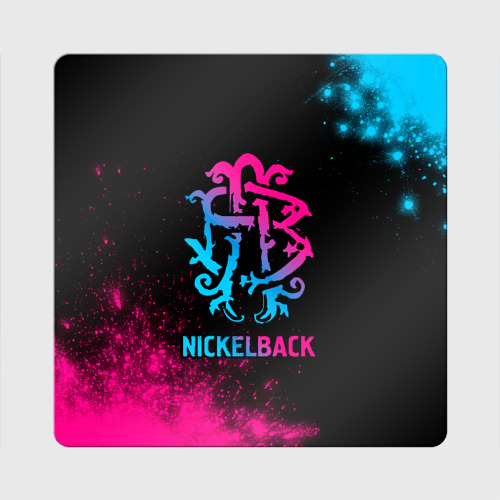 Магнит виниловый Квадрат Nickelback - neon gradient