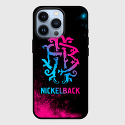 Чехол для iPhone 13 Pro Nickelback - neon gradient