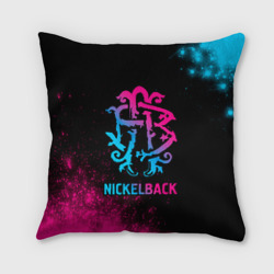 Подушка 3D Nickelback - neon gradient