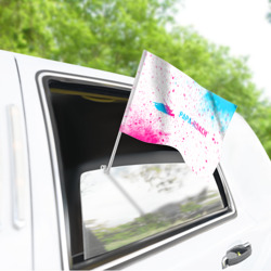 Флаг для автомобиля Papa Roach neon gradient style: надпись и символ - фото 2