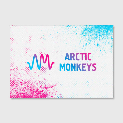 Холст прямоугольный Arctic Monkeys neon gradient style: надпись и символ, цвет 3D печать - фото 2