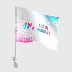 Флаг для автомобиля Arctic Monkeys neon gradient style: надпись и символ