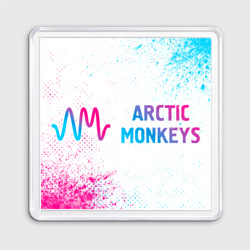 Магнит 55*55 Arctic Monkeys neon gradient style: надпись и символ