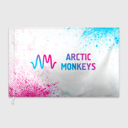 Флаг 3D Arctic Monkeys neon gradient style: надпись и символ