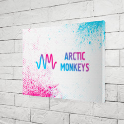 Холст прямоугольный Arctic Monkeys neon gradient style: надпись и символ - фото 2