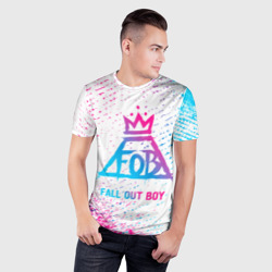 Мужская футболка 3D Slim Fall Out Boy neon gradient style - фото 2