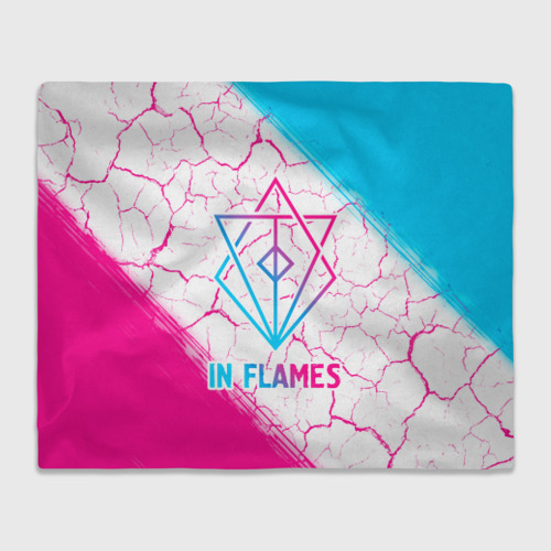 Плед 3D In Flames neon gradient style, цвет 3D (велсофт)