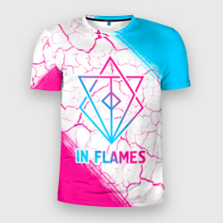 Мужская футболка 3D Slim In Flames neon gradient style