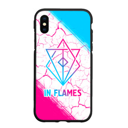 Чехол для iPhone XS Max матовый In Flames neon gradient style