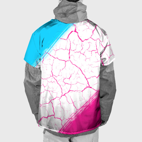 Накидка на куртку 3D In Flames neon gradient style, цвет 3D печать - фото 2