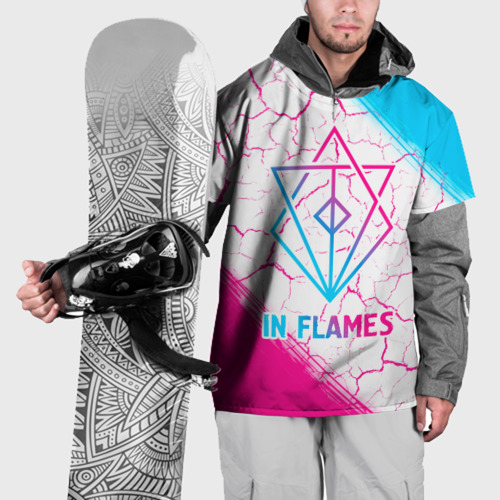 Накидка на куртку 3D In Flames neon gradient style, цвет 3D печать