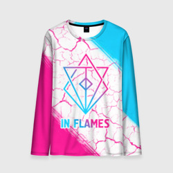 Мужской лонгслив 3D In Flames neon gradient style