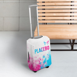 Чехол для чемодана 3D Placebo neon gradient style: символ сверху - фото 2