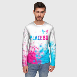 Мужской лонгслив 3D Placebo neon gradient style: символ сверху - фото 2