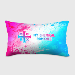 Подушка 3D антистресс My Chemical Romance neon gradient style: надпись и символ