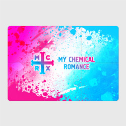 Магнитный плакат 3Х2 My Chemical Romance neon gradient style: надпись и символ