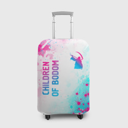 Чехол для чемодана 3D Children of Bodom neon gradient style: надпись, символ