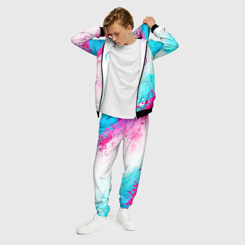 Мужской костюм 3D The Offspring neon gradient style: надпись, символ, цвет черный - фото 3