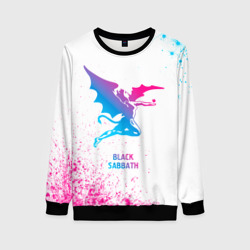 Женский свитшот 3D Black Sabbath neon gradient style