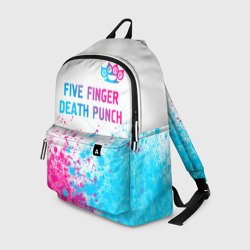 Рюкзак 3D Five Finger Death Punch neon gradient style: символ сверху