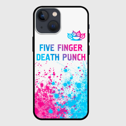 Чехол для iPhone 13 mini Five Finger Death Punch neon gradient style: символ сверху