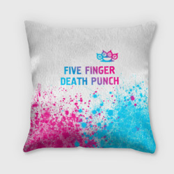 Подушка 3D Five Finger Death Punch neon gradient style: символ сверху