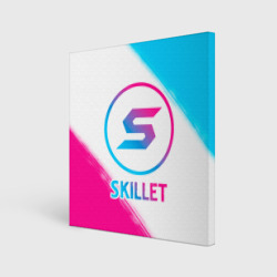 Холст квадратный Skillet neon gradient style