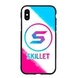 Чехол для iPhone XS Max матовый Skillet neon gradient style