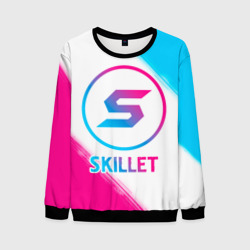 Мужской свитшот 3D Skillet neon gradient style