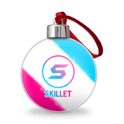 Ёлочный шар Skillet neon gradient style