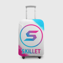 Чехол для чемодана 3D Skillet neon gradient style