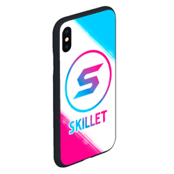 Чехол для iPhone XS Max матовый Skillet neon gradient style - фото 2