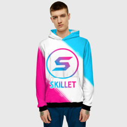 Мужская толстовка 3D Skillet neon gradient style - фото 2