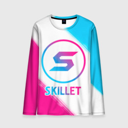 Мужской лонгслив 3D Skillet neon gradient style