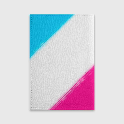 Обложка для паспорта матовая кожа Skillet neon gradient style - фото 2