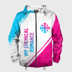 Мужская ветровка 3D My Chemical Romance neon gradient style: надпись, символ