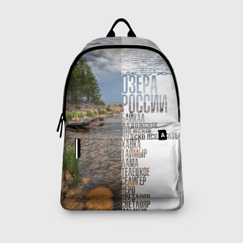 Рюкзак 3D с принтом Название озер России, вид сбоку #3