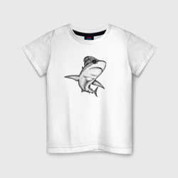 Детская футболка хлопок Акула хипстер