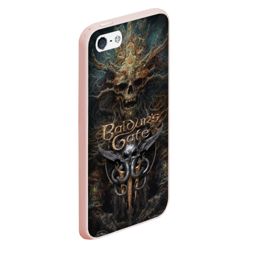 Чехол для iPhone 5/5S матовый Baldurs Gate 3, цвет светло-розовый - фото 3