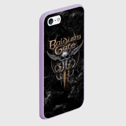 Чехол для iPhone 5/5S матовый Baldurs Gate 3 Dark logo - фото 2