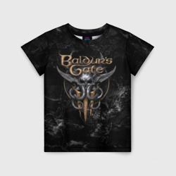Детская футболка 3D Baldurs Gate 3 Dark logo