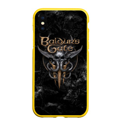 Чехол для iPhone XS Max матовый Baldurs Gate 3 Dark logo