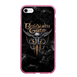 Чехол для iPhone 6/6S матовый Baldurs Gate 3 Dark logo